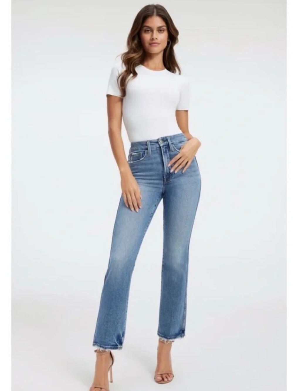 Good American Good Curve Straight-Leg Jeans